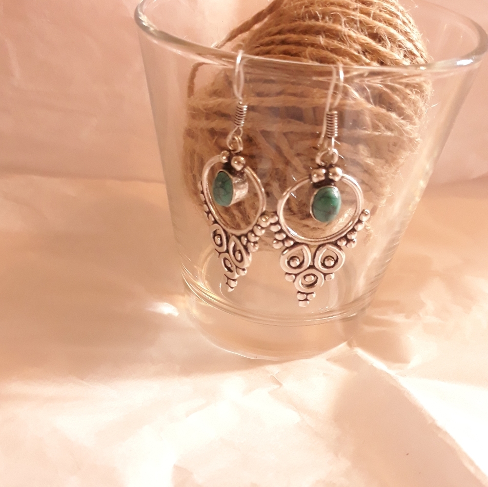 Gypsy Chandelier Turquoise Earrings